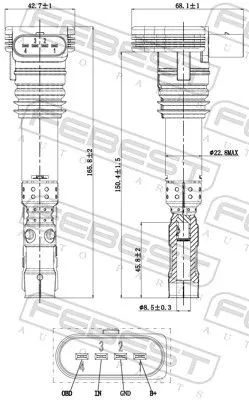 FEBEST Ignition Coil (17640-002)