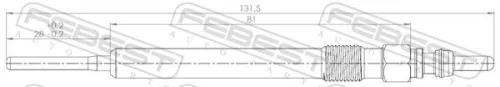 FEBEST Glow Plug (17642-001)