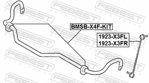 FEBEST Link/Coupling Rod, stabiliser bar (1923-X3FL)