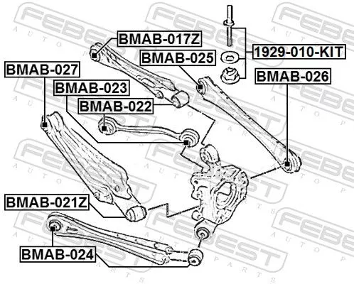 FEBEST Camber Correction Screw Set (1929-010-KIT)