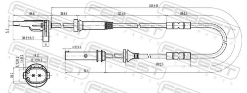 FEBEST Sensor, wheel speed (19606-002)