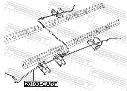 FEBEST Cable Pull, parking brake (20100-CARF)