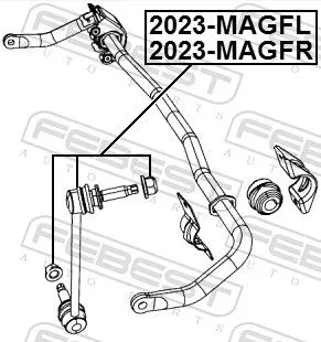 FEBEST Link/Coupling Rod, stabiliser bar (2023-MAGFL)