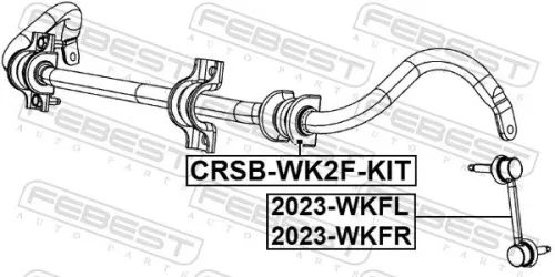 FEBEST Link/Coupling Rod, stabiliser bar (2023-WKFR)