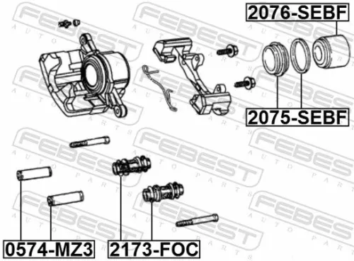 FEBEST Piston, brake caliper (2076-SEBF)
