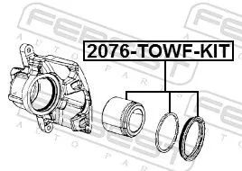 FEBEST Repair Kit, brake caliper (2076-TOWF-KIT)