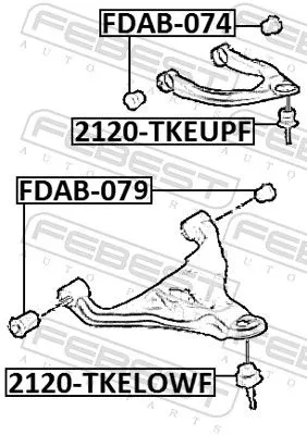 FEBEST Ball Joint (2120-TKELOWF)
