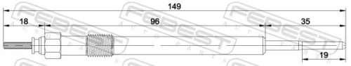 FEBEST Glow Plug (21642-004)