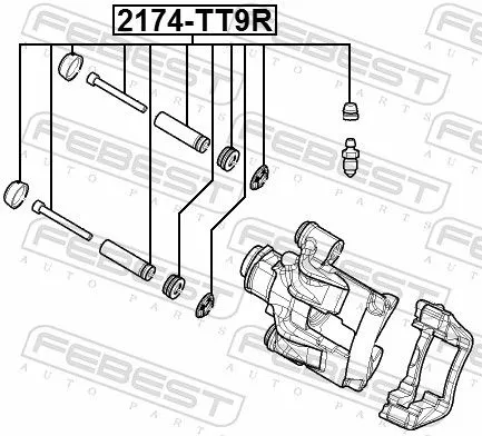 FEBEST Guide Sleeve Kit, brake caliper (2174-TT9R)