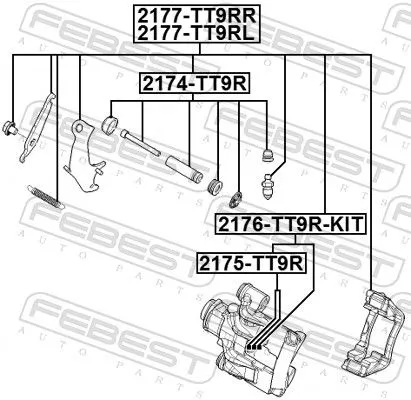 FEBEST Brake Caliper (2177-TT9RR)