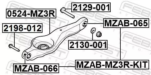 FEBEST Camber Correction Screw (2198-012)
