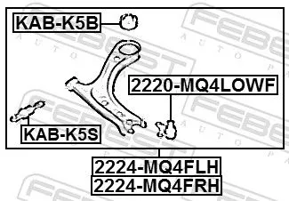 FEBEST Ball Joint (2220-MQ4LOWF)