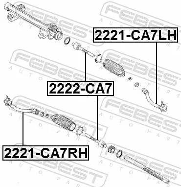 FEBEST Tie Rod End (2221-CA7RH)