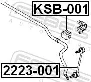 FEBEST Link/Coupling Rod, stabiliser bar (2223-001)