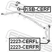 FEBEST Link/Coupling Rod, stabiliser bar (2223-CERFR)
