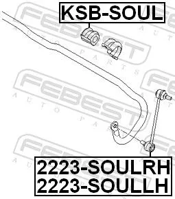 FEBEST Link/Coupling Rod, stabiliser bar (2223-SOULRH)