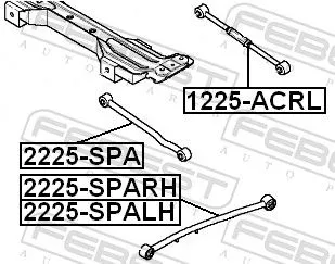 FEBEST Control/Trailing Arm, wheel suspension (2225-SPALH)