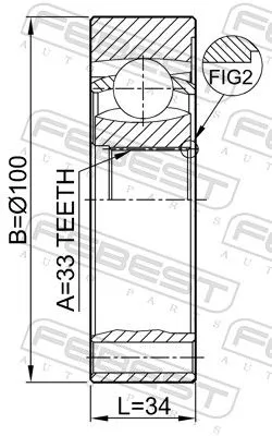 FEBEST Joint Kit, drive shaft (2311-5021)