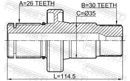 FEBEST Drive Shaft (2312-TRANST5)