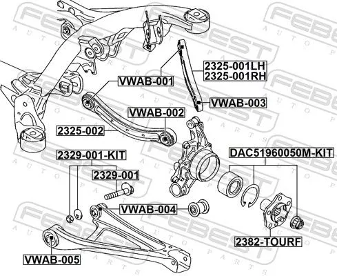 FEBEST Camber Correction Screw Set (2329-001-KIT)