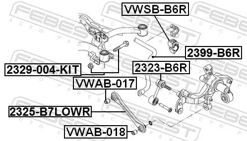 FEBEST Camber Correction Screw Set (2329-004-KIT)