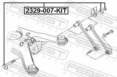 FEBEST Camber Correction Screw Set (2329-007-KIT)