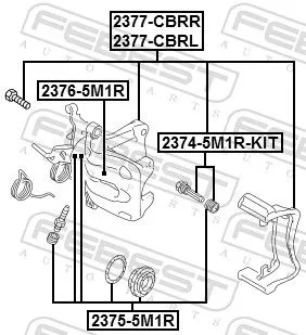 FEBEST Brake Caliper (2377-2CBRR)