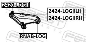 FEBEST Control/Trailing Arm, wheel suspension (2424-LOGIILH)
