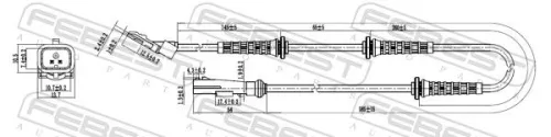 FEBEST Sensor, wheel speed (24606-002)
