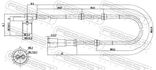 FEBEST Sensor, wheel speed (24606-006)