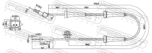 FEBEST Sensor, wheel speed (24606-009)