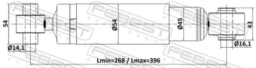 FEBEST Shock Absorber (25110-001R)