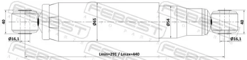 FEBEST Shock Absorber (25110-002R)