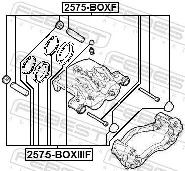 FEBEST Guide Sleeve Kit, brake caliper (2575-BOXF)