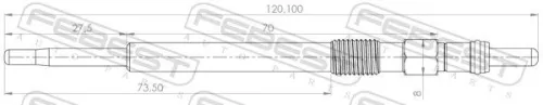 FEBEST Glow Plug (28642-001)