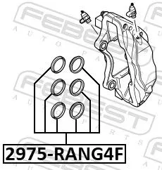 FEBEST Repair Kit, brake caliper (2975-RANGF)