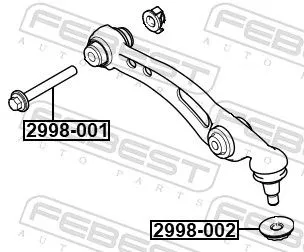 FEBEST Nut, ball joint (2998-002)