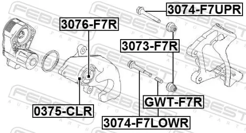FEBEST Guide Bolt, brake caliper (3074-F7UPR)