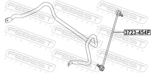 FEBEST Link/Coupling Rod, stabiliser bar (3723-454F)