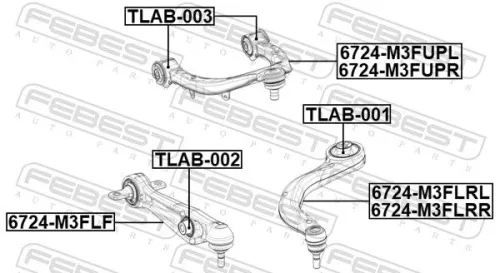 FEBEST Control/Trailing Arm, wheel suspension (6724-M3FUPL)