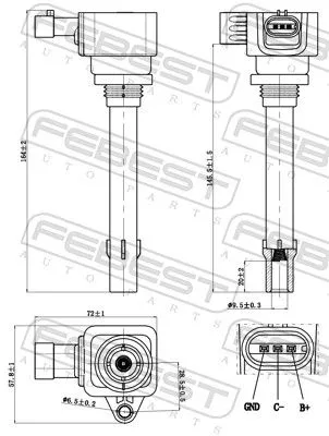 FEBEST Ignition Coil (68640-002)
