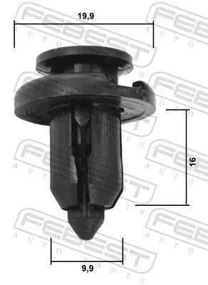 FEBEST Clip, trim/protection strip (88570-116)