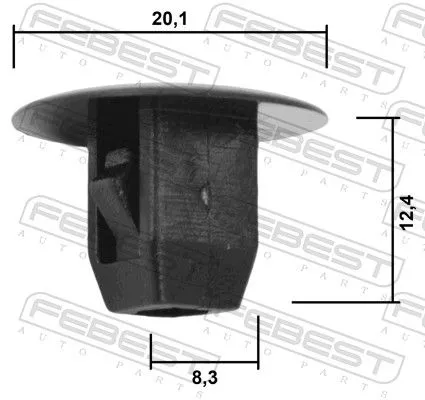 FEBEST Clip, trim/protection strip (88570-118)