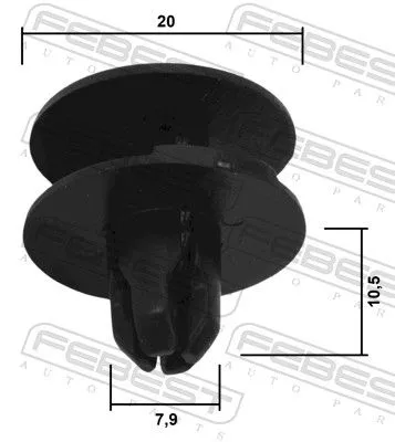 FEBEST Clip, trim/protection strip (88570-121)