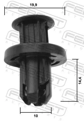 FEBEST Clip, trim/protection strip (88570-122)