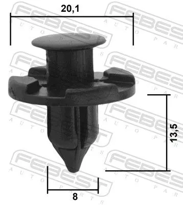 FEBEST Clip, trim/protection strip (88570-128)