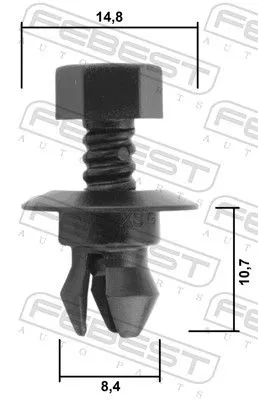 FEBEST Clip, trim/protection strip (88570-166)