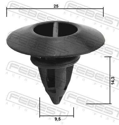 FEBEST Clip, trim/protection strip (88570-179)