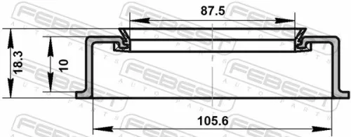 FEBEST Seal Ring, wheel hub (95ADY-881061018X)