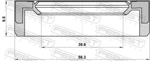 FEBEST Shaft Seal, drive shaft (95BAS-41581010X)